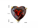 Tommaso Design™ Heart Shape Genuine Garnet Earrings Studs