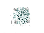 Tommaso Design™ Round Genuine Aquamarine Earrings Studs