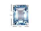 Tommaso Design™ Simulated Emerald Cut Aquamarine Earrings