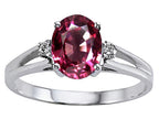 Tommaso Design™ Oval 8x6 mm Genuine Rhodolite Ring
