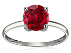 Original Star K™ 7mm Round Created Ruby Solitaire Engagement Ring