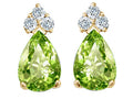 Tommaso Design™ Pear Shape 7x5mm Genuine Peridot Earrings
