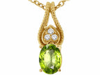Tommaso Design™ Oval 7x5mm Genuine Peridot Pendant Necklace