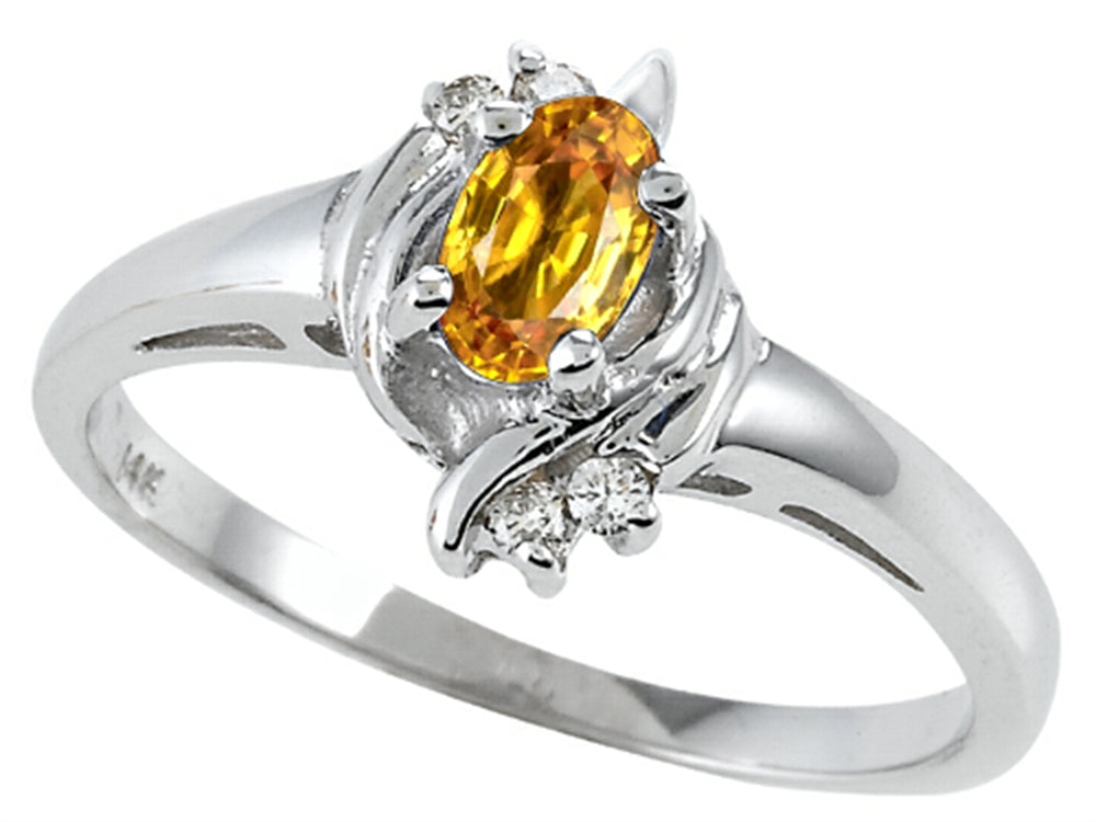 Tommaso Design™ Oval 5x3 mm Genuine Citrine Ring