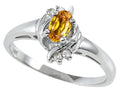 Tommaso Design™ Oval 5x3 mm Genuine Citrine Ring