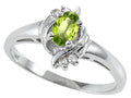 Tommaso Design™ Oval 5x3 mm Genuine Peridot Ring