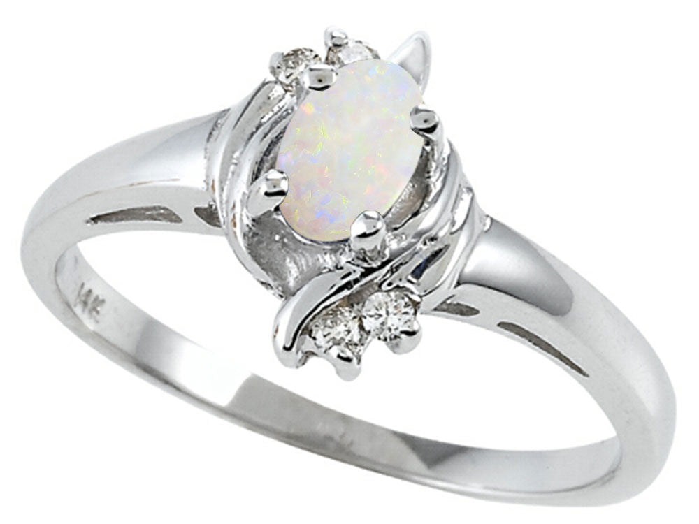 Tommaso Design™ Genuine Opal Ring