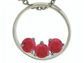 Tommaso Design™ Circle Of Love Genuine Ruby Pendant Necklace