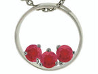 Tommaso Design™ Circle Of Love Genuine Ruby Pendant Necklace