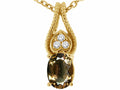 Tommaso Design™ Oval 7x5mm Genuine Smoky Quartz Pendant Necklace