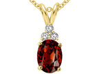 Tommaso Design™ Genuine Garnet Pendant Necklace