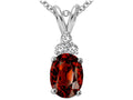 Tommaso Design™ Genuine Garnet Pendant Necklace