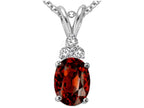 Tommaso Design™ Genuine Garnet Pendant Necklace