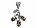 Tommaso Design™ Oval 5x3mm Genuine Smoky Quartz Pendant Necklace