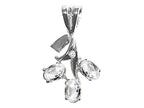 Tommaso Design™ Oval 5x3mm Genuine White Topaz Pendant Necklace