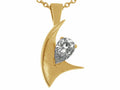Tommaso Design™ Pear Shape 7x5mm Genuine White Topaz Pendant Necklace