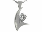 Tommaso Design™ Pear Shape 7x5mm Genuine White Topaz Pendant Necklace