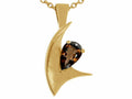 Tommaso Design™ Pear Shape 7x5mm Genuine Smoky Quartz Pendant Necklace