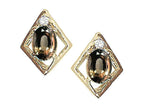 Tommaso Design™ Oval 5x3mm Genuine Smoky Quartz Earrings