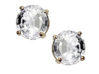 Tommaso Design™ Round 6 mm Genuine White Topaz Earrings Studs