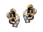 Tommaso Design™ Oval 6x4 mm Genuine Smoky Quartz Earrings