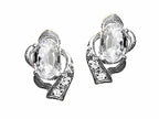 Tommaso Design™ Oval 6x4 mm Genuine White Topaz Earrings