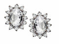 Tommaso Design™ Oval 8x6 mm Genuine White Topaz Earrings