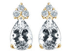 Tommaso Design™ Pear Shape 7x5mm Genuine White Topaz Pendant Necklace