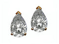 Tommaso Design™ Pear Shape 8x6mm Genuine White Topaz Earrings