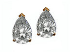Tommaso Design™ Pear Shape 8x6mm Genuine White Topaz Earrings