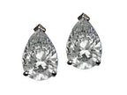 Tommaso Design™ Pear Shape 8x6mm Genuine White Topaz Earrings