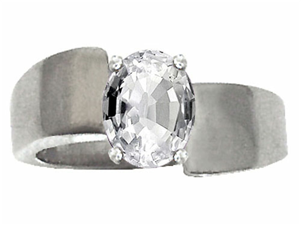Tommaso Design™ Genuine White Topaz Ring