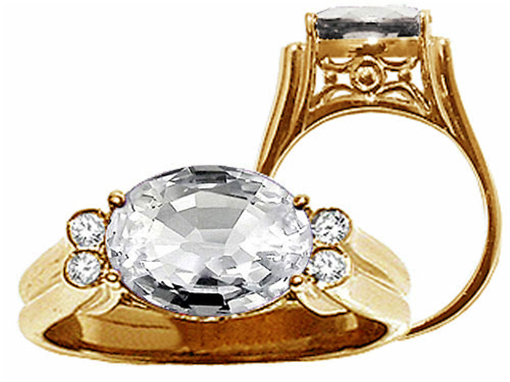 Tommaso Design™ Genuine White Topaz Ring