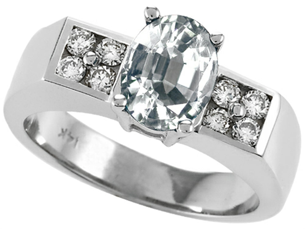 Tommaso Design™ Genuine White Topaz Ring