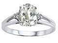 Tommaso Design™ Oval 8x6 mm Genuine White Topaz Ring