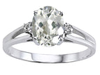 Tommaso Design™ Oval 8x6 mm Genuine White Topaz Ring