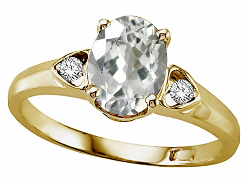 Tommaso Design™ Genuine White Topaz Ring