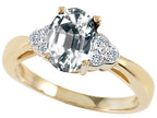 Tommaso Design™ Genuine White Topaz Ring