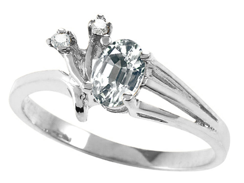Tommaso Design™ Genuine White Topaz Ring