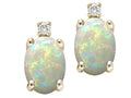 Tommaso Design™ Oval 8x6mm Genuine Opal Earrings