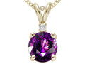 Tommaso Design™ Round 6mm Genuine Amethyst Pendant Necklace
