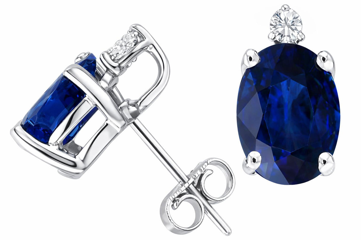 Tommaso Design™ Genuine Sapphire Earrings Studs