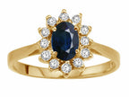 Tommaso Design™ Princess Diana Style Genuine Sapphire Ring