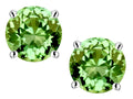 Star K™ Round 7mm Simulated Green Sapphire Classic Screw Back Stud Earrings