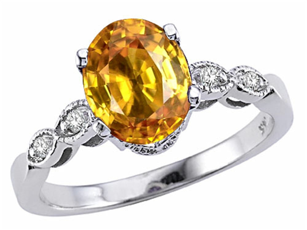 Tommaso Design™ Oval 8x6mm Genuine Citrine Ring