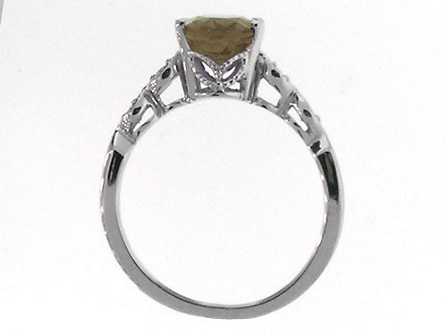 Tommaso Design™ Oval 8x6mm Genuine Smoky Quartz Ring