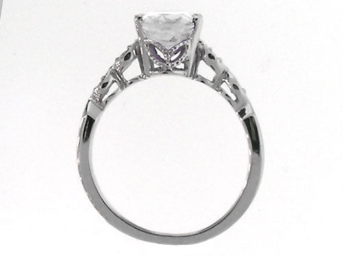 Tommaso Design™ 8x6 Genuine White Topaz Ring