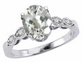 Tommaso Design™ 8x6 Genuine White Topaz Ring