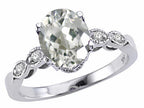 Tommaso Design™ 8x6 Genuine White Topaz Ring