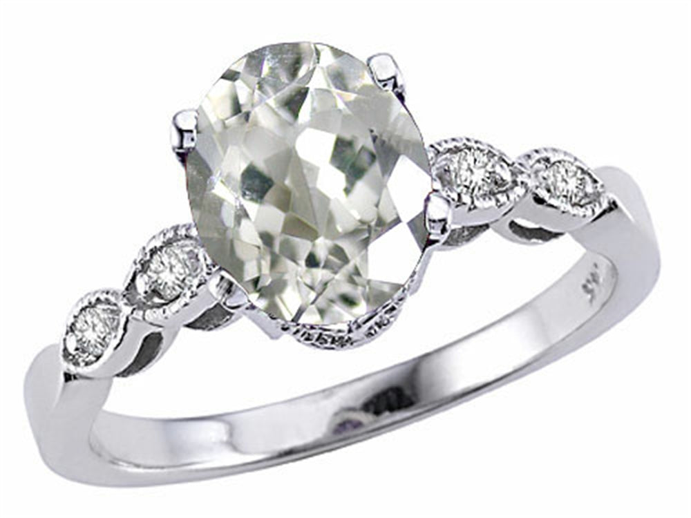 Tommaso Design™ 8x6 Genuine White Topaz Ring